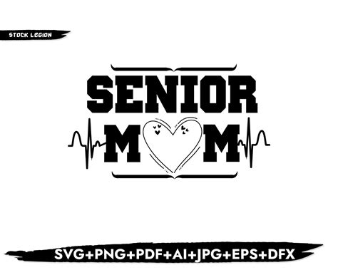 Senior Mom Heartbeat Svg By Stockvectorsvg Thehungryjpeg