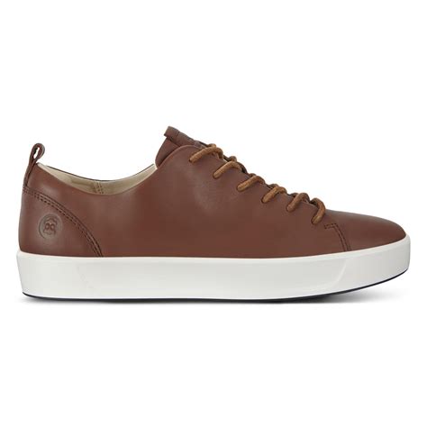 Ecco Soft 8 Mens Leather Lace Sneakers