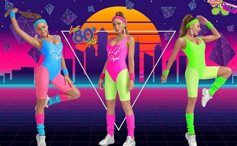 Miaiulia Womens 80s Workout Costume Outfit 80s Accessories Set Leotard Neon Legging