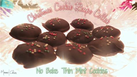 No Bake Thin Mint Cookies Christmas Cookie Collab Mamma Chavez