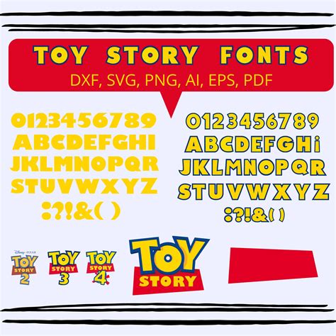 Toy Story Font Svg Instant Download Toy Story Alphabet Svg Toy Story Clipart Toy Story