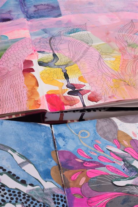 Colourful Sketchbook Pages From The Artist Helen Wells Author Of