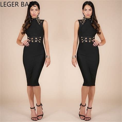New Arrival Top Quality Nude Summer Bandage Dress Hollow Out
