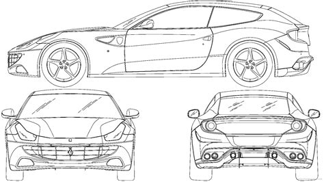Ferrari Ff 2012 Ferrari Drawings Dimensions Pictures Of The Car