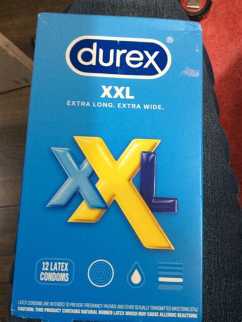 Durex Condoms Xxl Extra Long Wide Large Natural Rubber Latex 12count