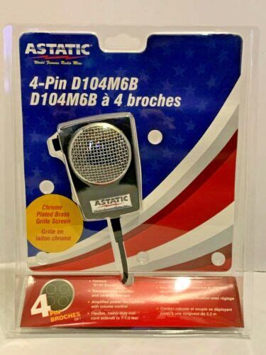 Astatic D104 Power Mic Microphone D104m6b Amplified Wired To Fit Your