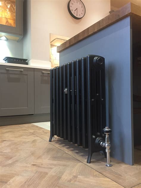 Graphite Grey Cast Iron Radiator On Kitchen Island Kitchen Radiator