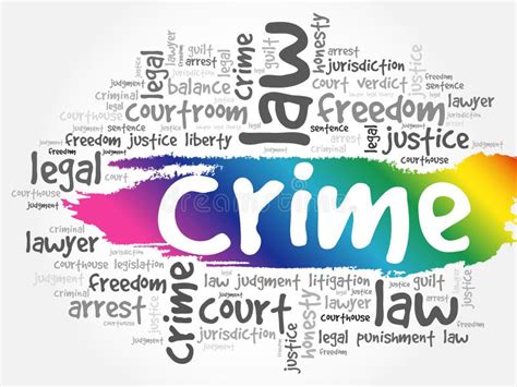Crime Word Cloud Collage Stock Illustration Illustration Of Liberty