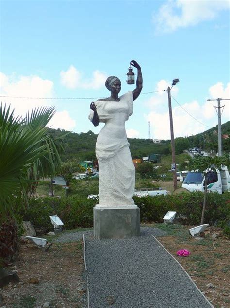 The Lady Liberty Statue In St Maarten St Martin Island Black