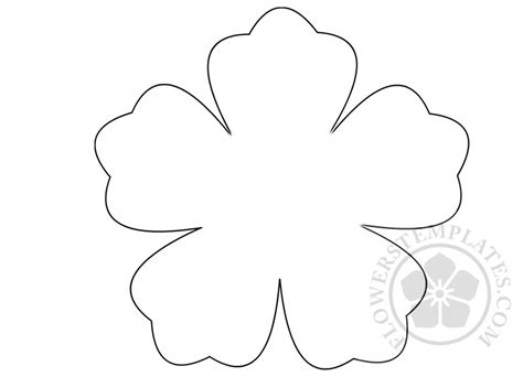 flower five petal template flowers templates