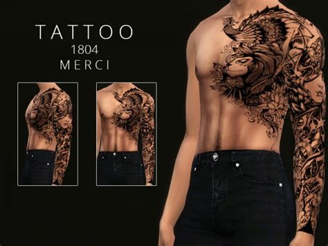The Sims Resource Tattoo 1804 By Merci • Sims 4 Downloads
