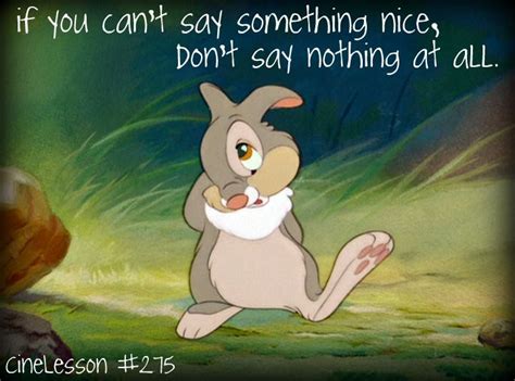 If You Can T Say Something Nice Don T Say Nothing At All And I Learned That From Thumper