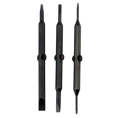 Flat Head Screwdriver Set With 3 Reversible Blades