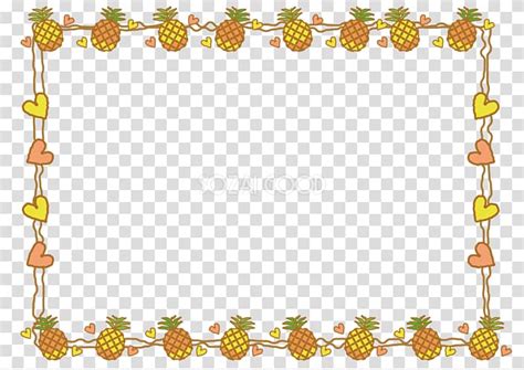 Decorative Borders Pineapple Pineapple Transparent Background Png