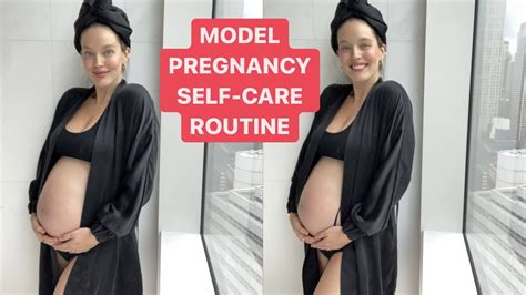 Model Pregnancy Self Care Routine Body Belly Care Skincare Shower