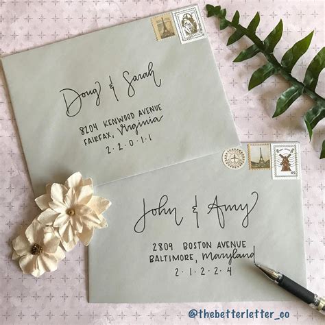 The Justine Handwritten Envelope Address Envelope Calligraphy