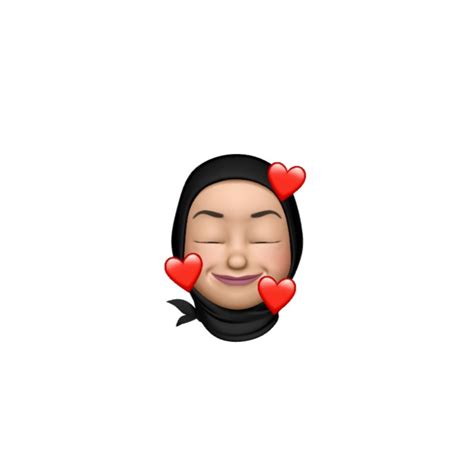 Kartun Hijab Dengan Emoji Lucu