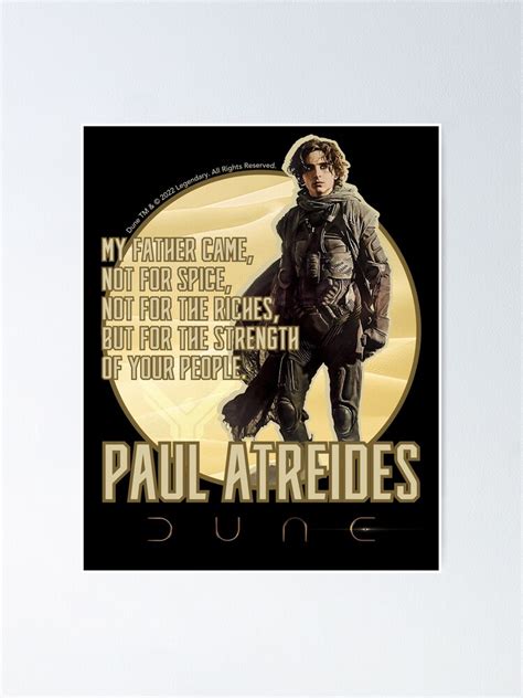 Paul Atreides Fan Art Dune Fan Art Poster By Luhmdesign Redbubble