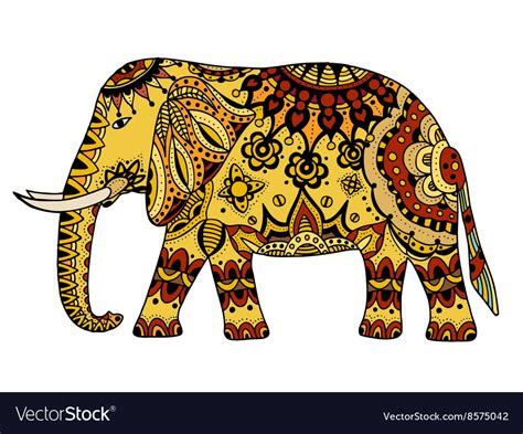 Decorated Indian Elephant Royalty Free Vector Image