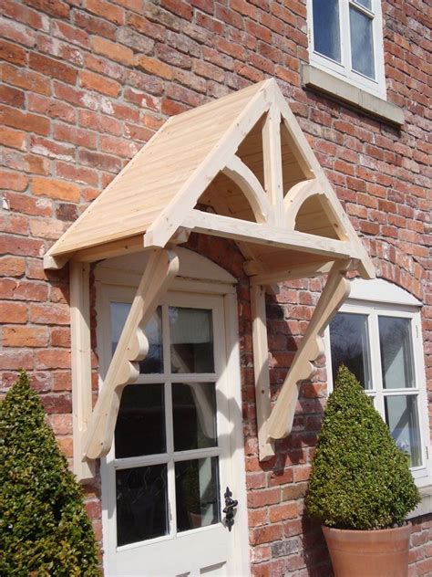 Timber Front Door Canopy Porch Blakemere Scrolled Gallowsawning