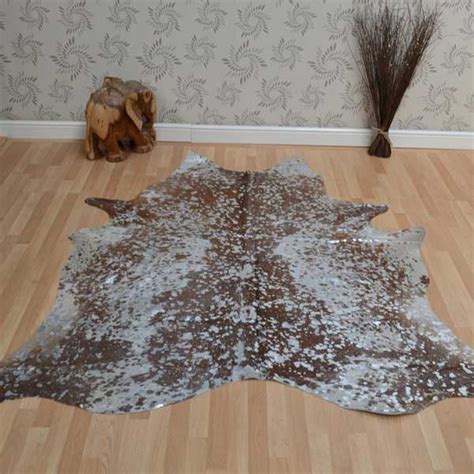 Metallic Cowhide Rugs Free Delivery At The Rug Seller