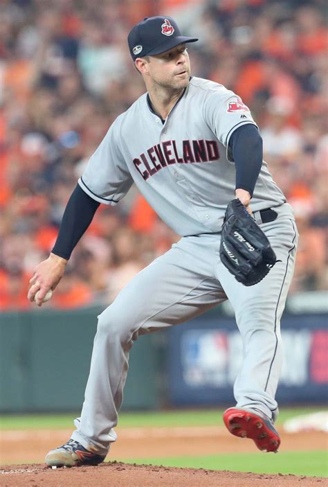 Cleveland Indians Corey Kluber Pitching Against The Houston Astros At