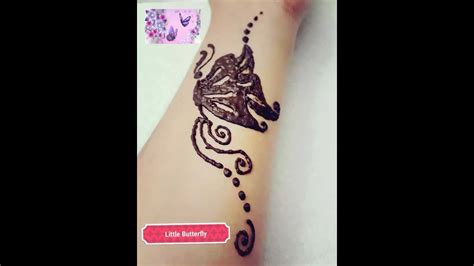 Butterfly Tattoolittle Butterfly Henna Design Youtube