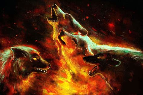 Burning Wolves Wallpapers Wolf Wallpaperspro