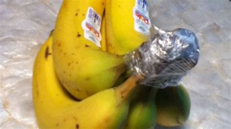 Keep Bananas Fresh Longer Using Plastic Cling Wrap Keep Bananas Fresh