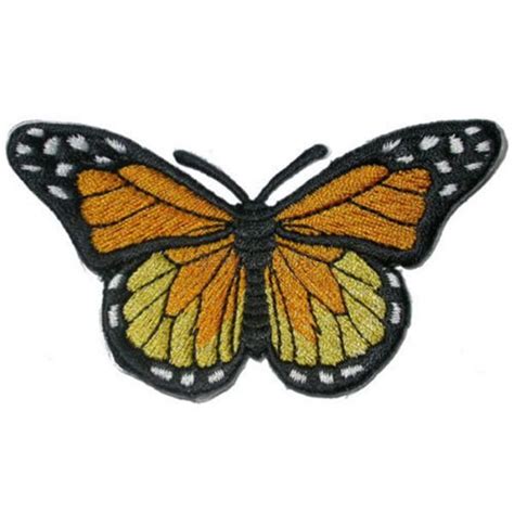 Monarch Butterfly Iron On Embroidered Applique Sewing Scrapbook Cloth