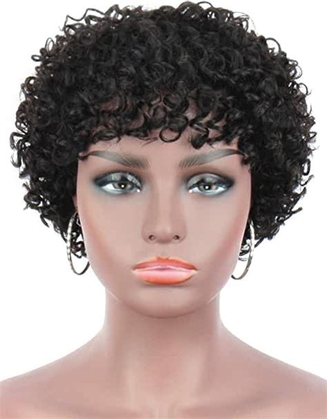 Amazon Com Human Hair Curly Wigs For Black Women