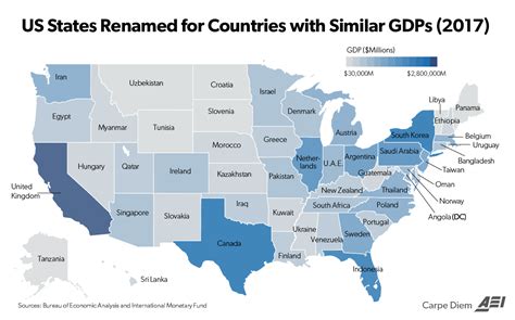 European racism is bad, but it was still more welcoming than america's. Map of the Day: US States Renamed as Countries with Similar GDPs - The Sounding Line