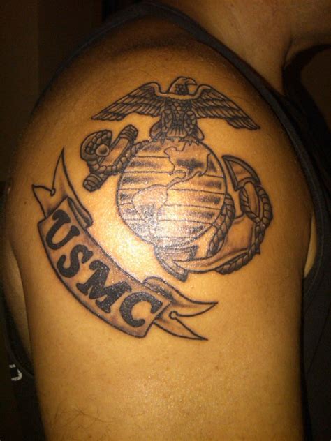 Usmc Arm Tattoo On Marine Corps Tattoos Marine