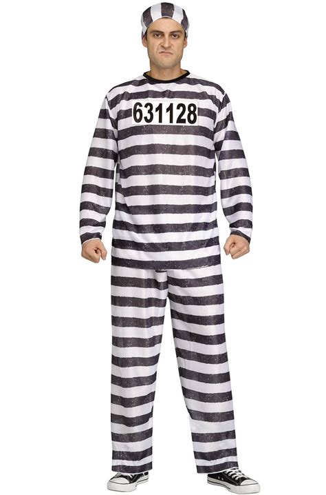 Prisoner Jail Man Convict Adult Halloween Costume
