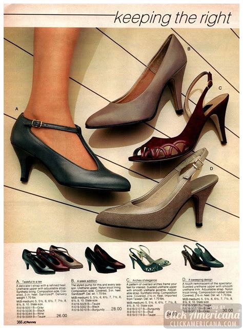 Trendy 80s Womens Shoes From The 1983 Jc Penney Catalog Click Americana