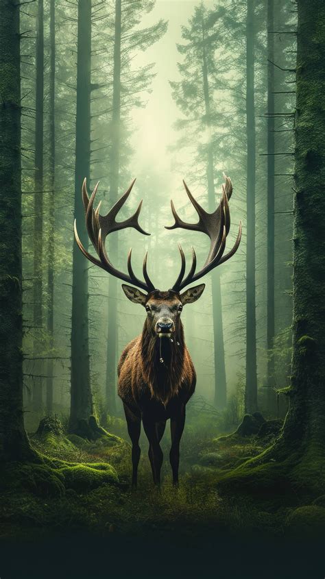 A 4k Ultra Hd Mobile Wallpaper Depicting An Irish Elk With Its