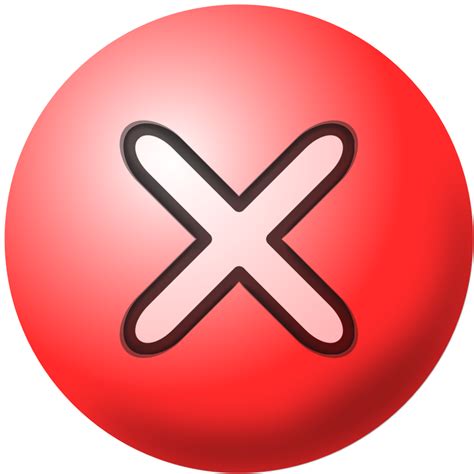 Red X Icon Openclipart