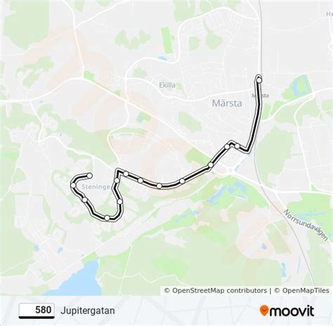 580 Route Schedules Stops And Maps Jupitergatan Updated