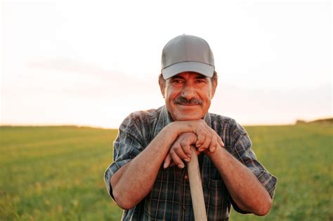 Premium Photo Old Farmer With Mustache Handsome Man Looking At Camera