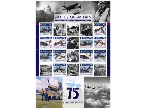 The Battle Of Britain 75th Anniversary Commemorative Sheet Isle Of