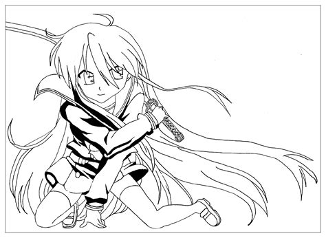Manga Coloring Pages For Kids