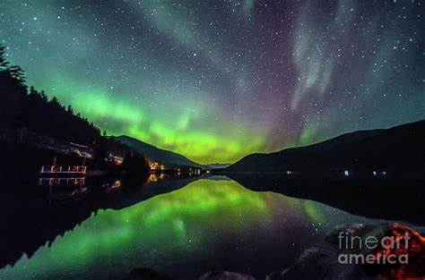 Northern Lights Reflection Canada Photograph By Joy Mcadams Fine Art