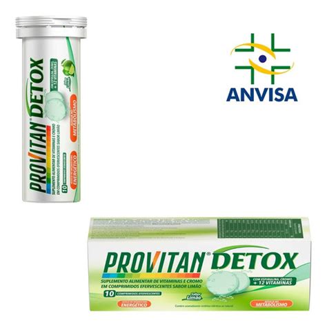 Provitan Detox Suplemento Alimentar Efervescente Com Sabor