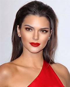 Pin By Nabeghew On Kendal Jenner Red Dress Makeup Red Lips Makeup