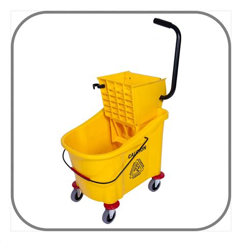 Mop Trolley Comp 36L Plastic Econo 1Buc & Wringer | Red Spot
