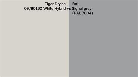 Tiger Drylac 09 90160 White Hybrid Vs RAL Signal Grey RAL 7004 Side
