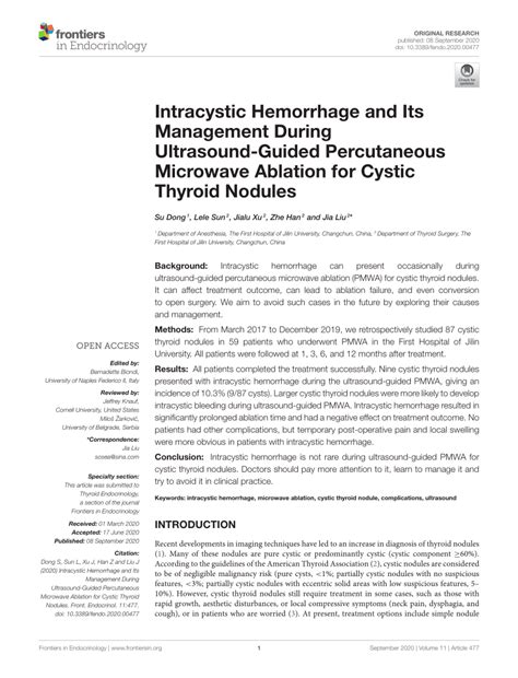 Pdf Intracystic Hemorrhage And Its Management During Ultrasound
