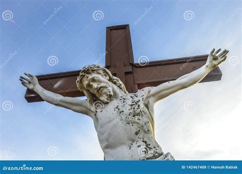 Jesus Nailed To A Cross Crucifixion Stock Photography Cartoondealer