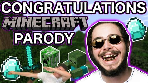 Post Malone Congratulations Minecraft Parody Youtube Music