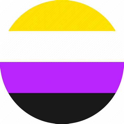 Nonbinary Circle Flag Non Binary Non Binary Genderqueer Enby Icon